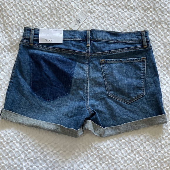 Indigo Wash Denim Roll Shorts - Picture 8 of 8